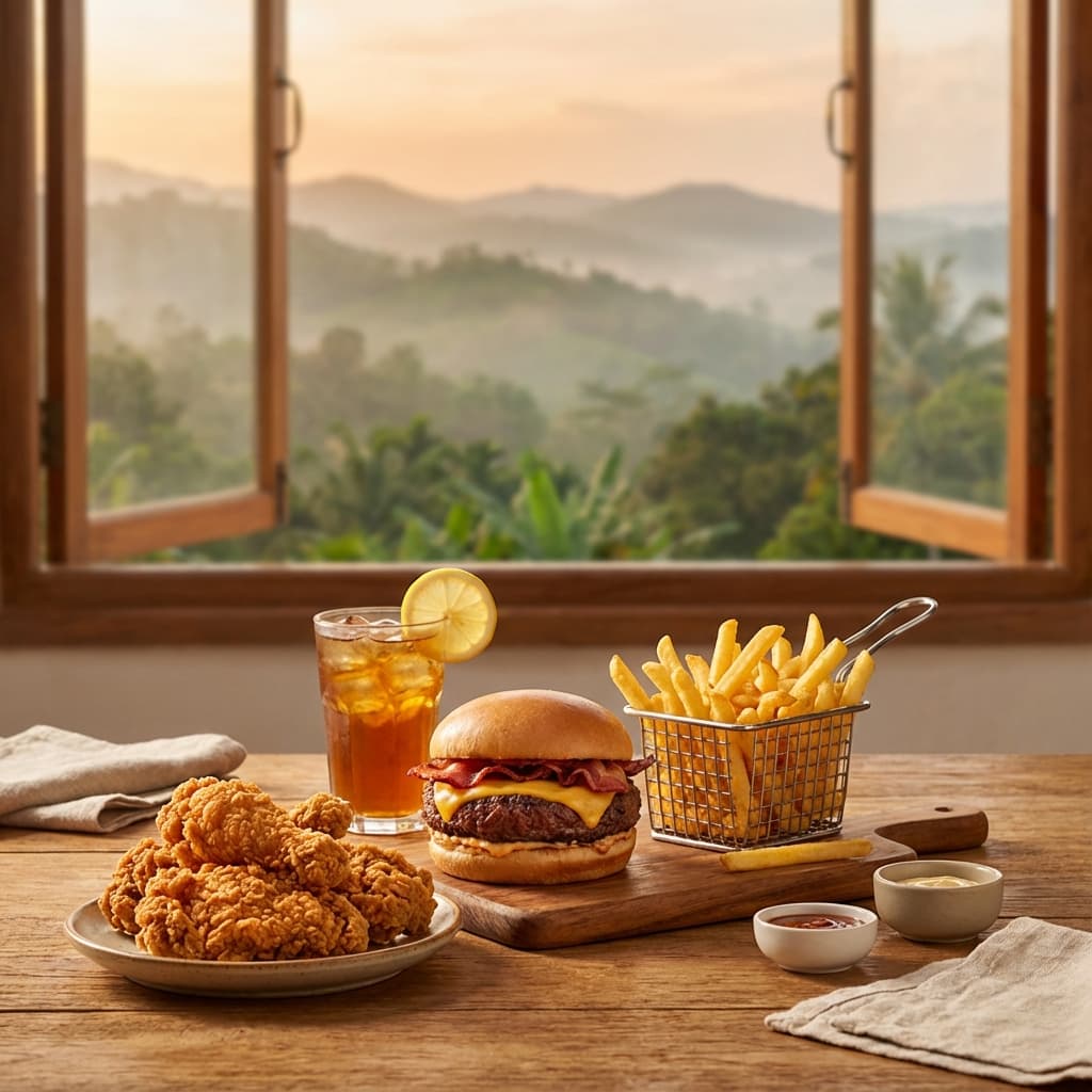 Delicious Fast Food Spread